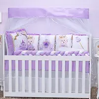 Kit Berço Sublimado12 Peças - Conforto e Estilo para o Enxoval do Bebê (Castelo Lilás)