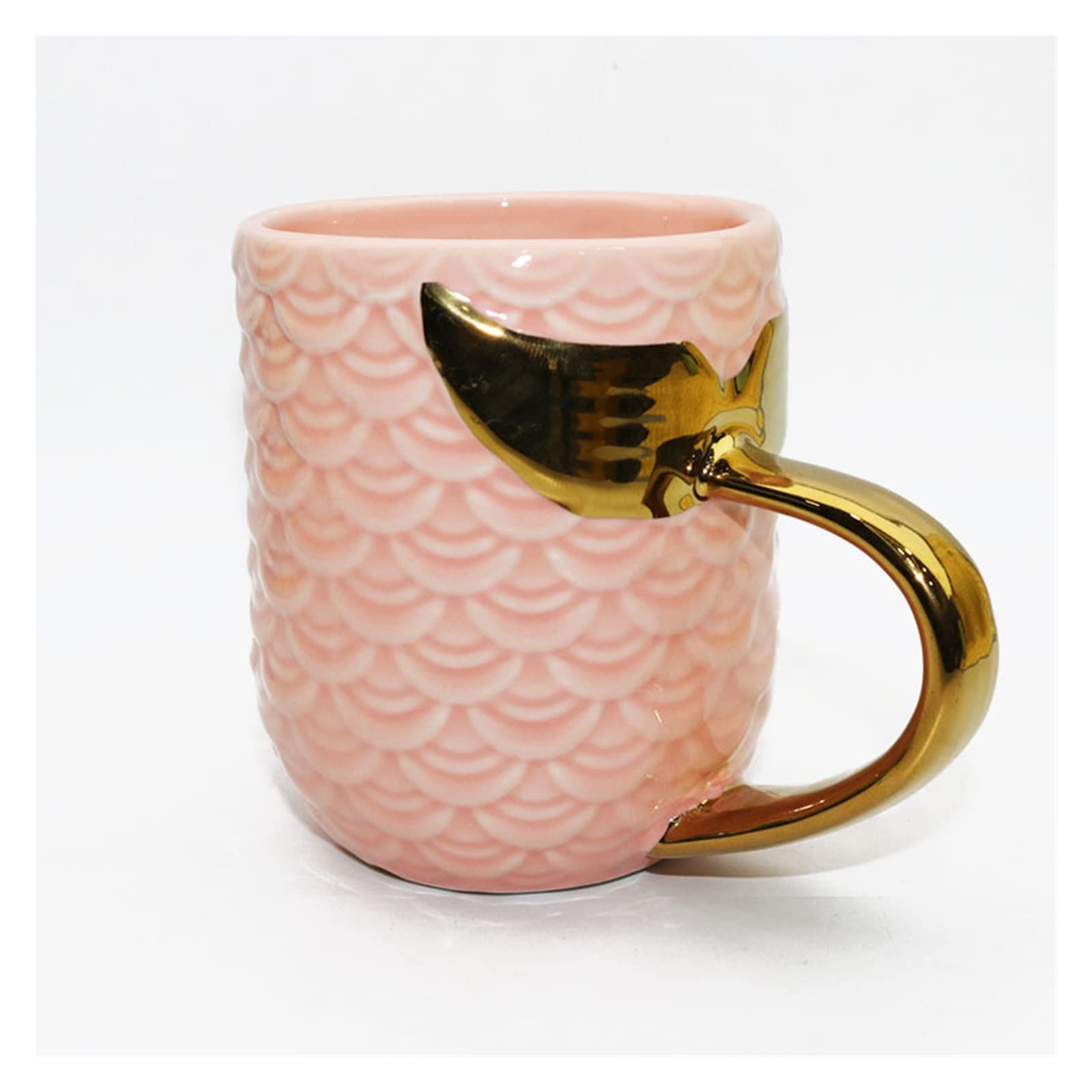 Mug sirène rose en céramique DEHIWI avec poignée originale pour thé et café