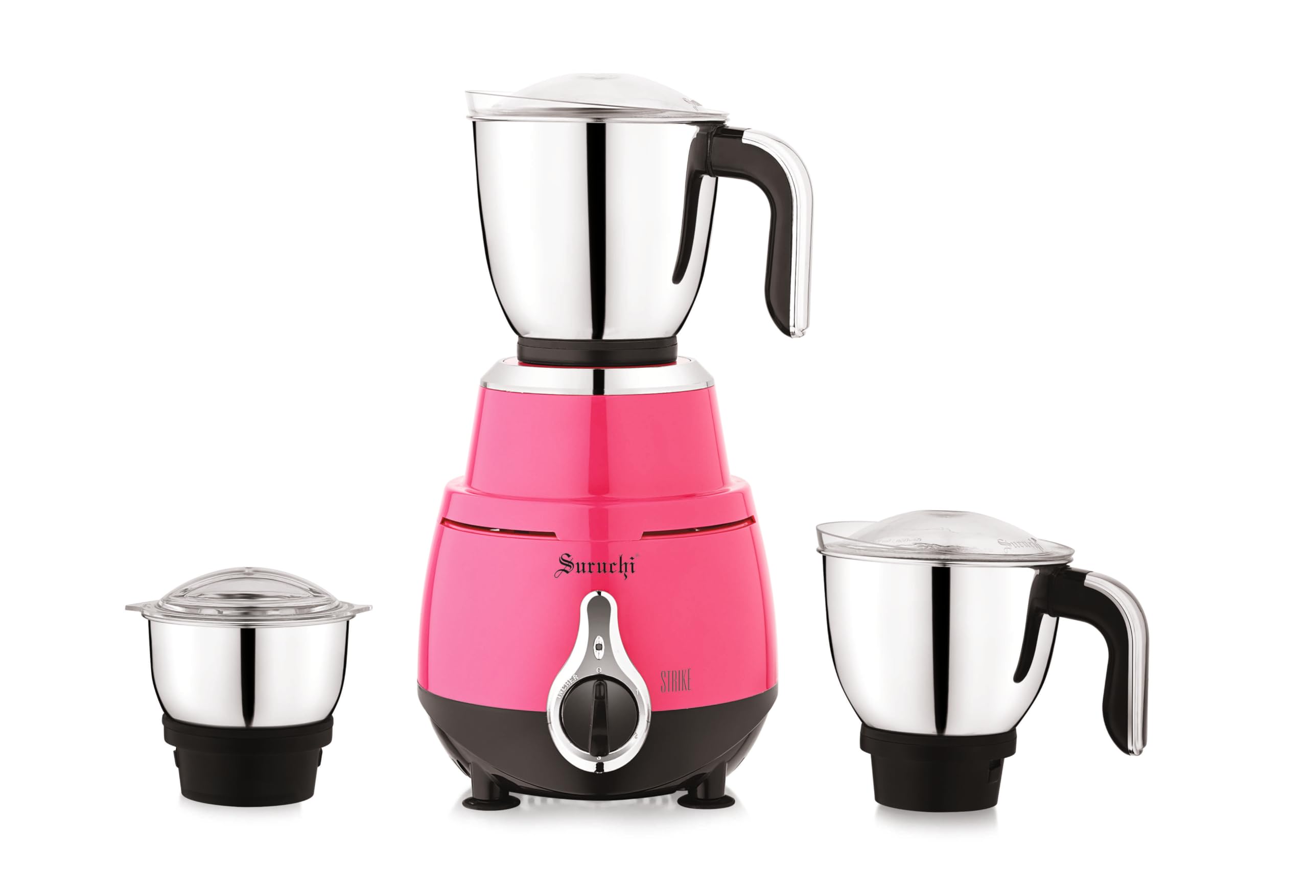 Suruchi STRIKE 1000W Mixer Grinder with 3 Stainless Steel Jars,ABS Body 5 Year Motor Warranty-image-6