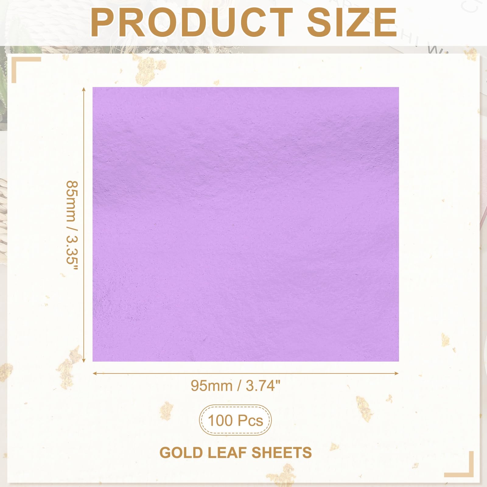 PATIKIL Gold Leaf Sheets for Art 8.5x9.5cm - Image 2