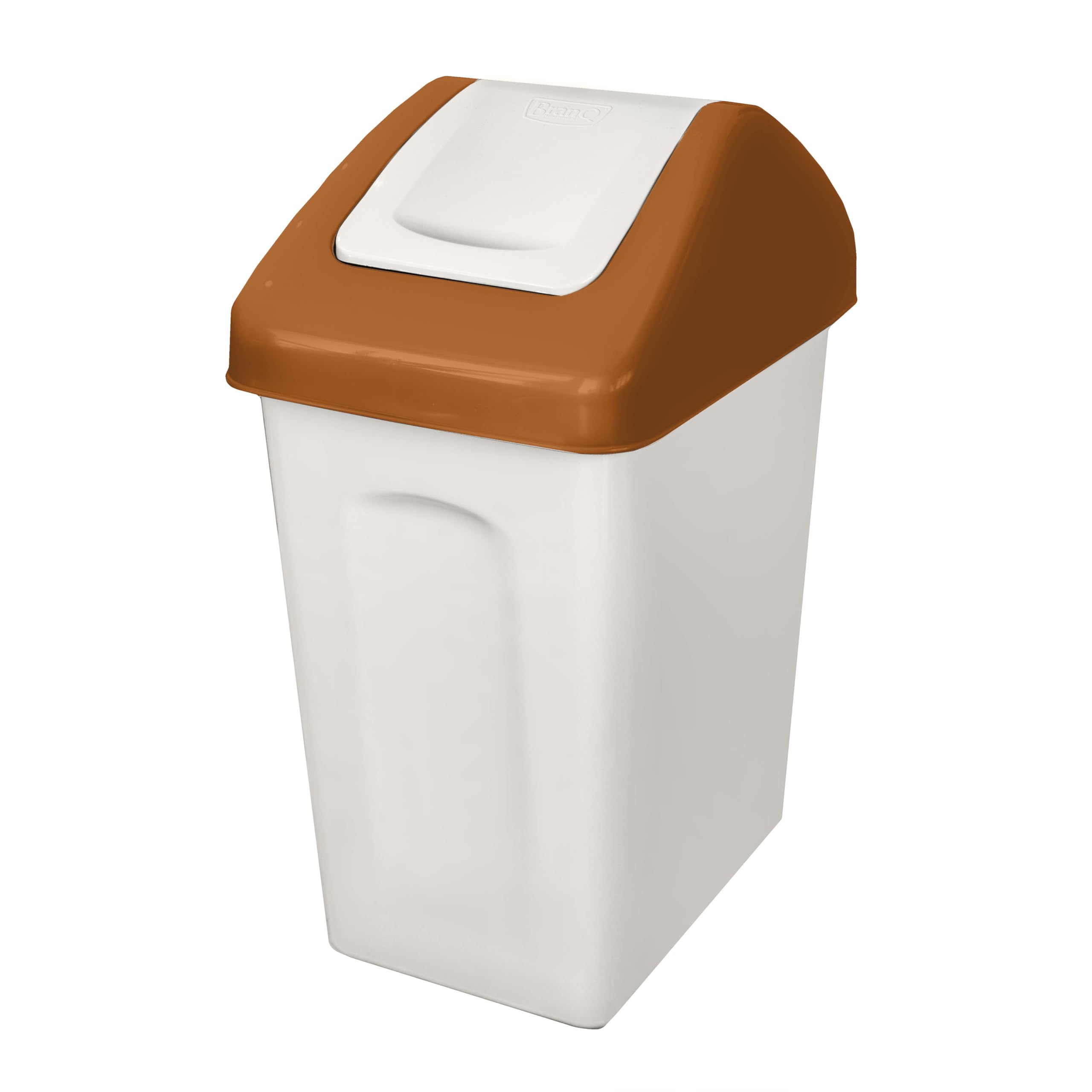Branq Pattumiera In Plastica Con Strisce Zebrate – 10 Litri – Per Ufficio, Bagno E Cameretta – Bianco