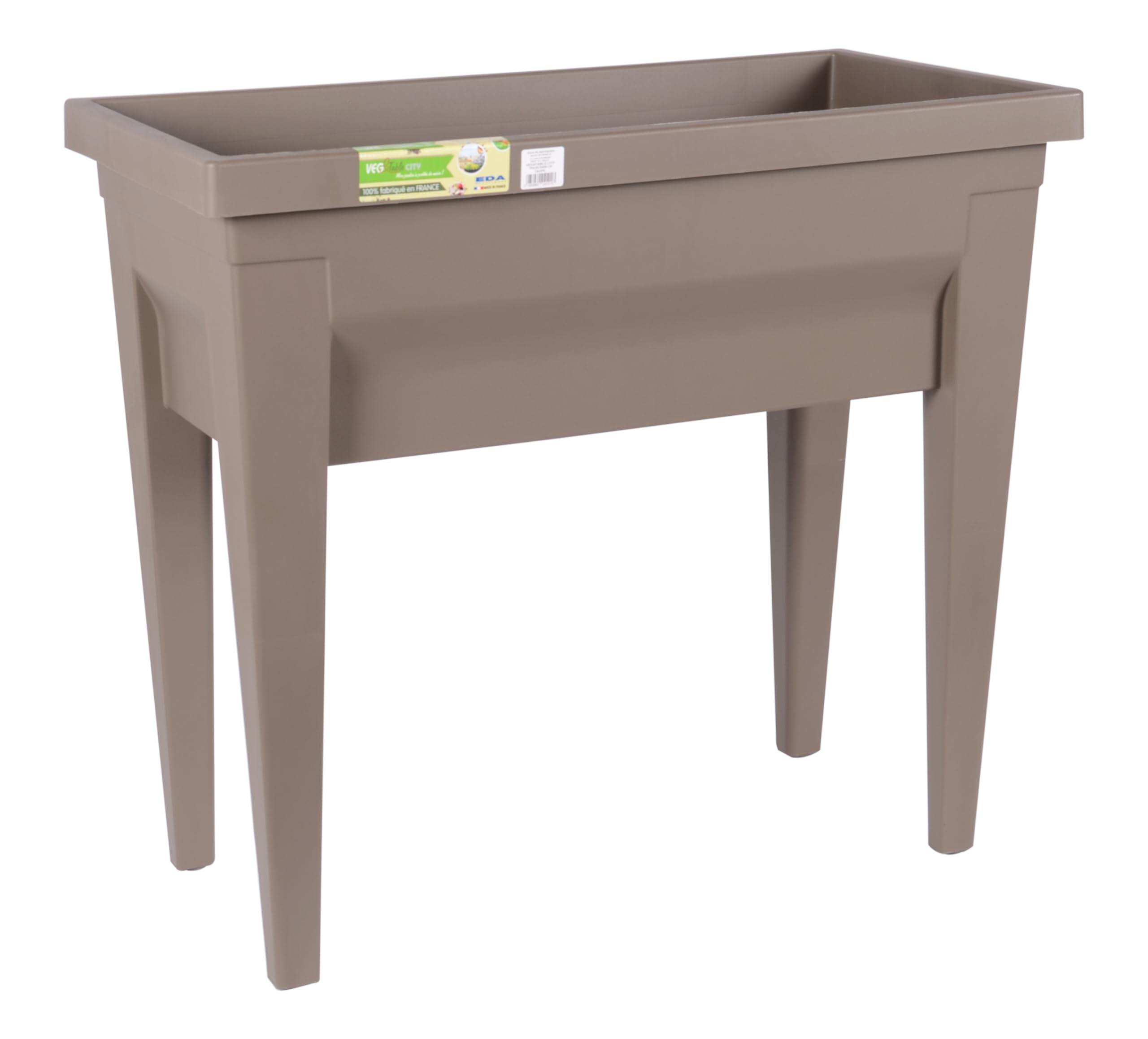 EDA Plastiques Contenedor para huerto urbano, Végétale City, 13923 BR,T CX4 76 x 38,5 x 68 cm