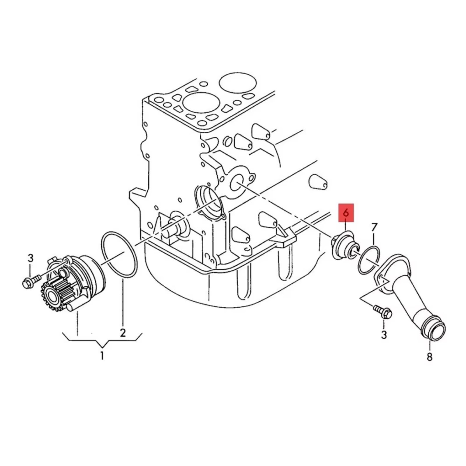 Rechange Thermostat Voiture Compatible Avec Skoda Pour Superb 2002 2003 2004 2005 2006 2007 2008 1 Capteur De Thermostat De Liquide De Refroidissement Moteur Référence 03G121113
