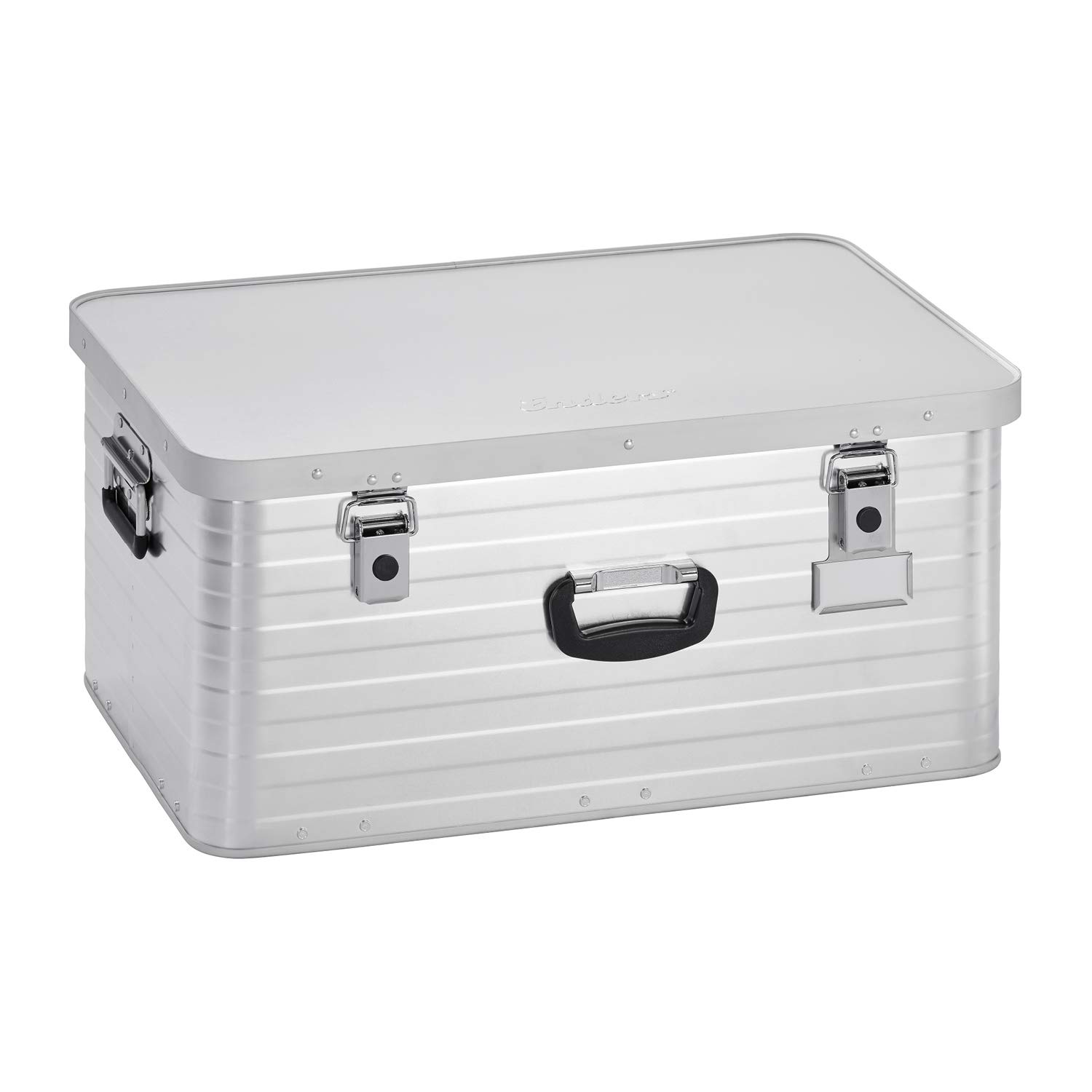 Caja de aluminio 80 litros para almacenamiento, transporte, herramientas, multiuso, color plata/plateado - Maleta Maletín