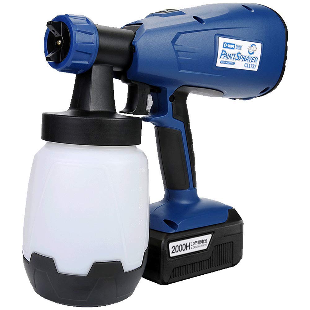 Rociador de Pintura eléctrico inalámbrico, rociador de Pintura portátil de Litio de 18 V, Pistola rociadora de Mano, Capacidad de 1000 ml, máximo 1200 ml/min