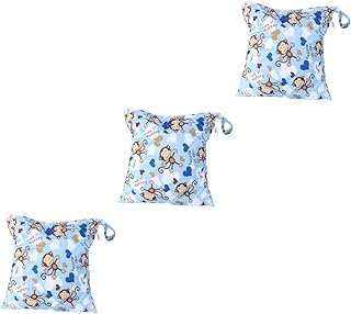 ibasenice 3 Pçs Sacos De Fraldas Do Bebê Mochila Pañalera Para Bebe Saco De Fraldas Azul Saco De Fraldas Molhado E Seco Saco De Fraldas Saco De Fraldas Saco De Fraldas Do Bebê Macaco Zíper