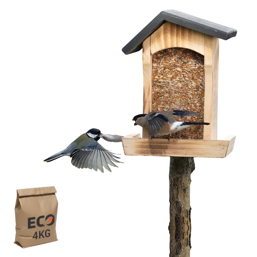 Eco Bird Food Seasonal Mix โ 4kg โ Plastic Free, Biodegradable, Premium Bird Seed Mix for Wild Birds โ with Sunflower Seeds for Birds