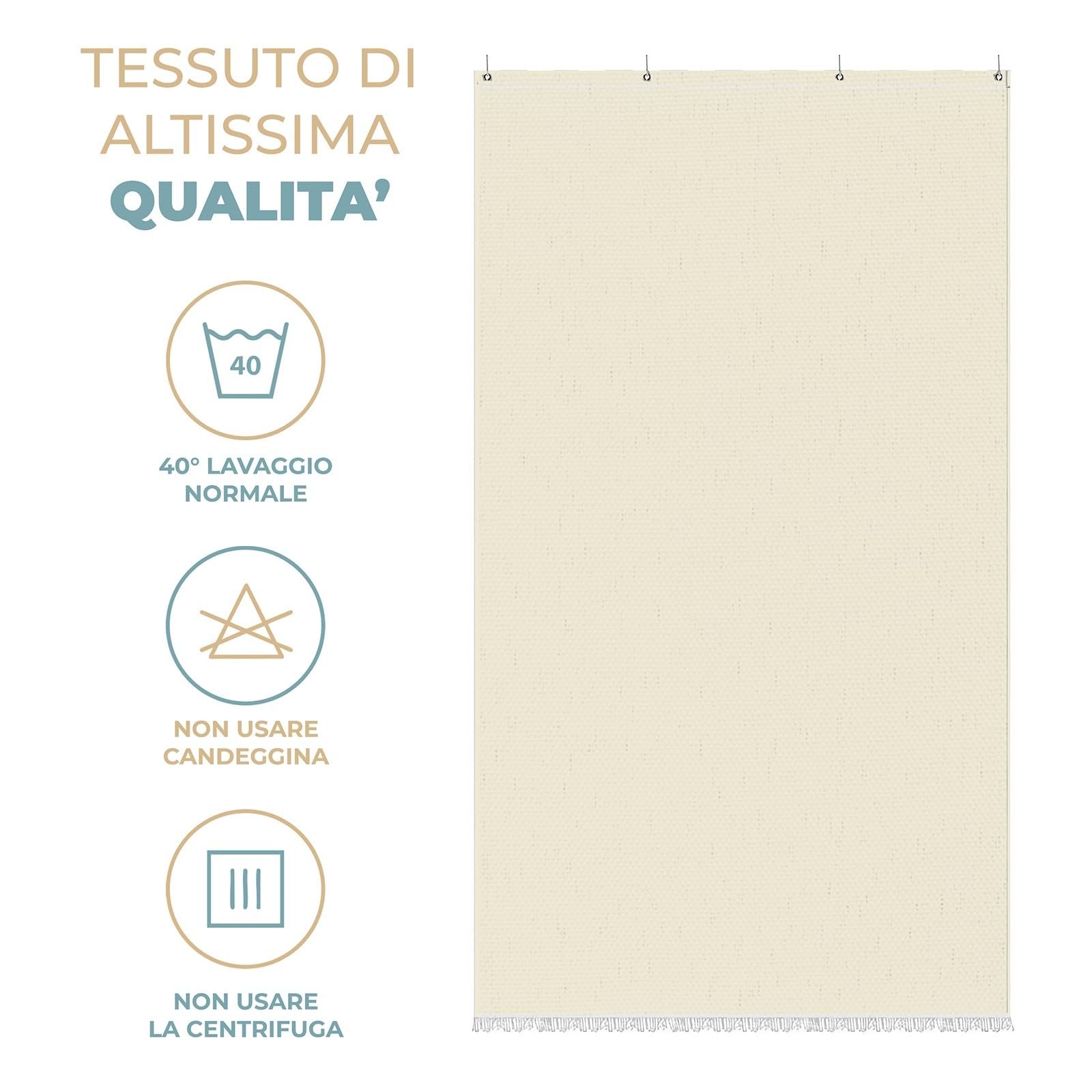 PARAMAISON Tenda Sole a Cascata Varadero, Parasole Ombreggiante con Anelli Idrorepellente | 200x300cm Grigio