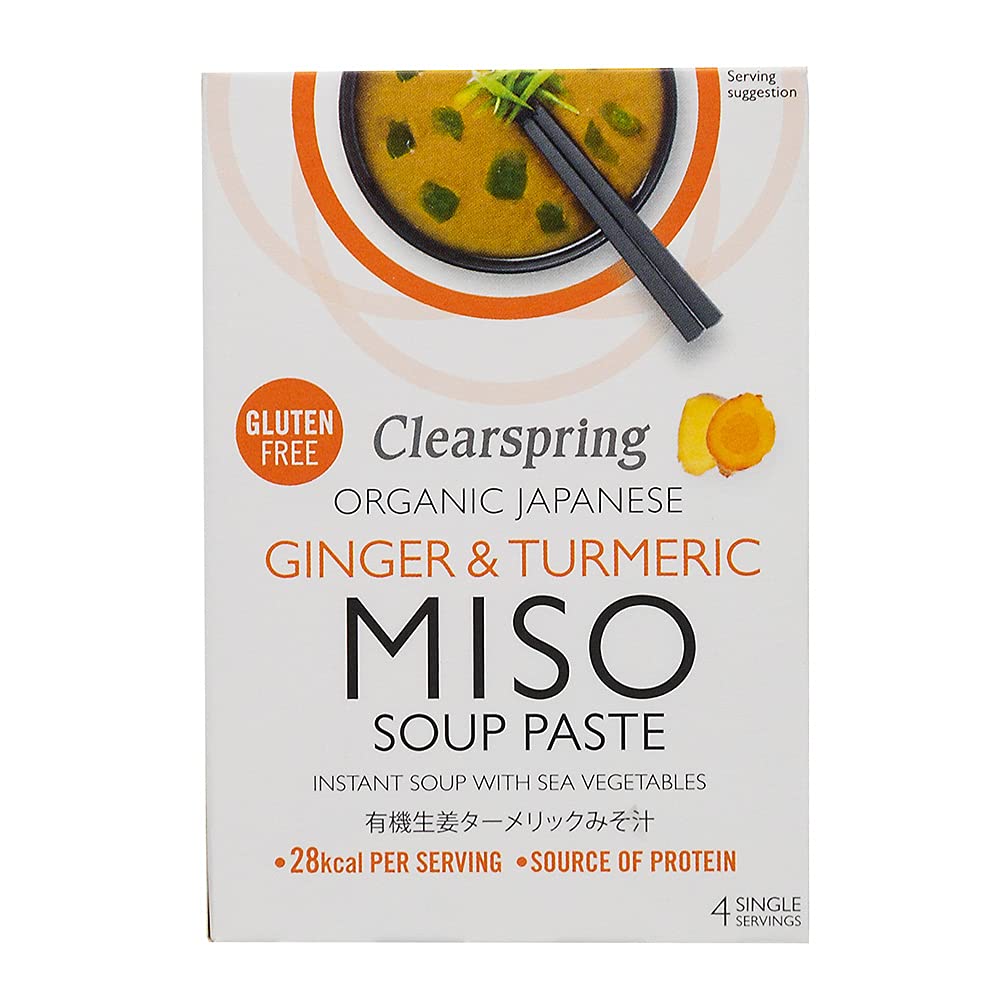 CLEARSPRING Pasta de sopa de miso de cúrcuma de jengibre y verduras marinas