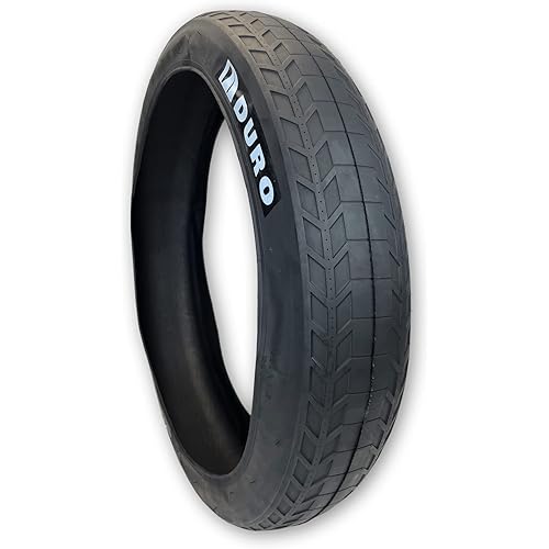 Duro Tire 26x4.0 Fleetwood Semi-Slick Street Bike Tire with Folding Beads 26x4, Black