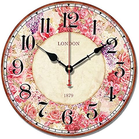 S.W.H Reloj de Pared Romántico 12 pulgadas Cover