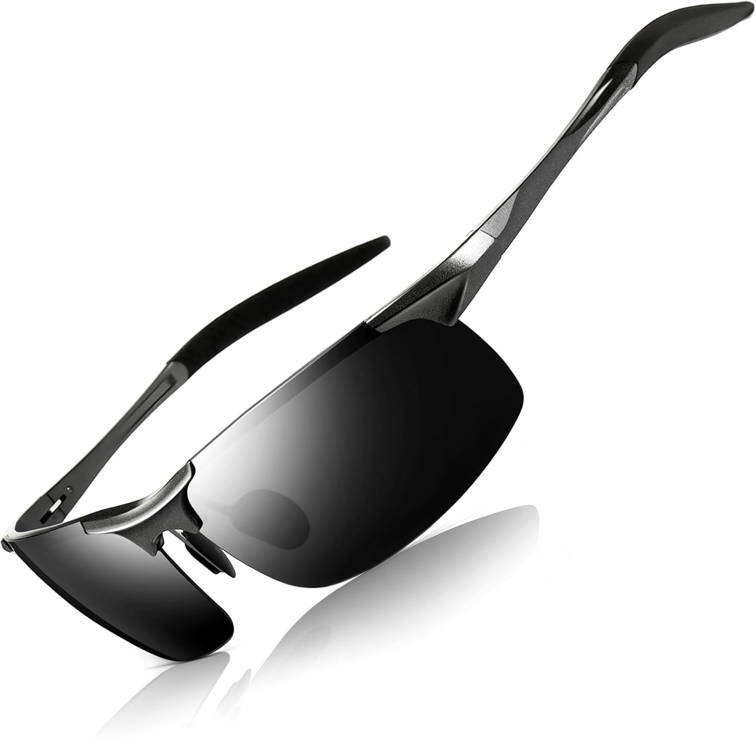 Men's Sports Polarized Sunglasses UV400 Protection Durable Metal Frame for Driving, Fishing, and Golf