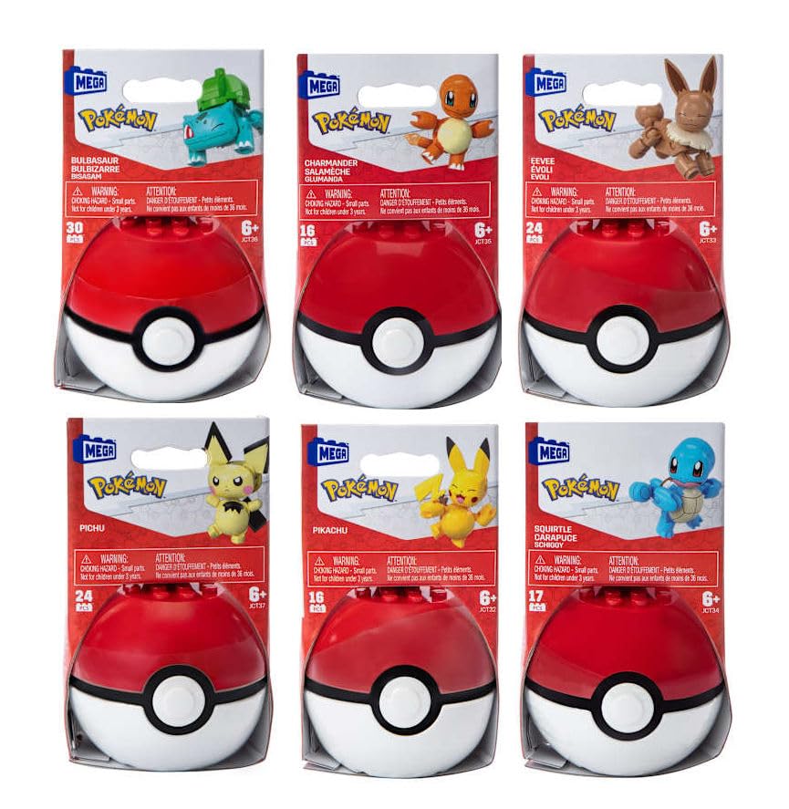 Amazon.com: MEGA Pokémon Poké Ball Building Set, Pikachu