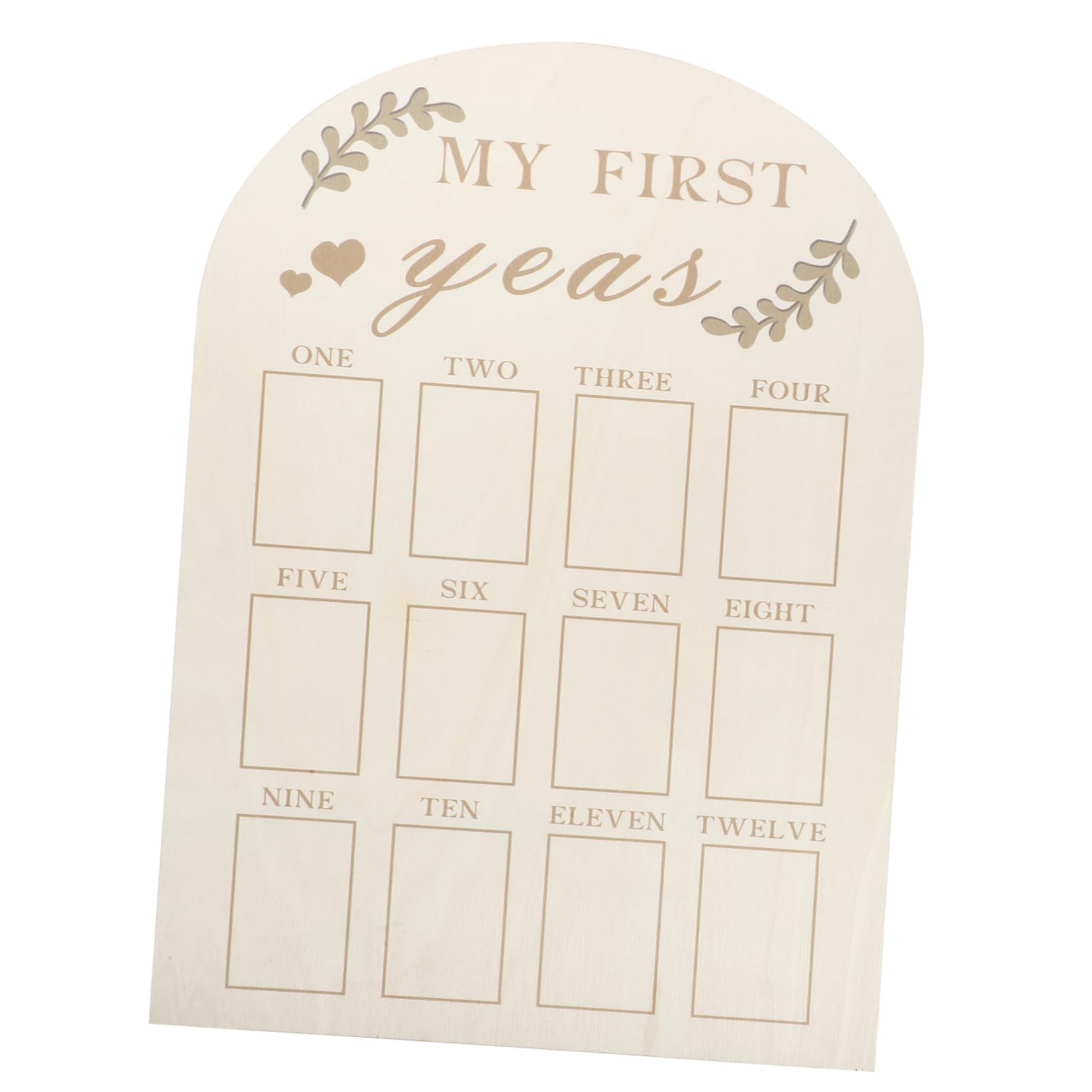 HOLIDYOYO Baby Milestone Photo Frame Wooden Keepsake for 1st Year Wooden Picture Frame for Baby