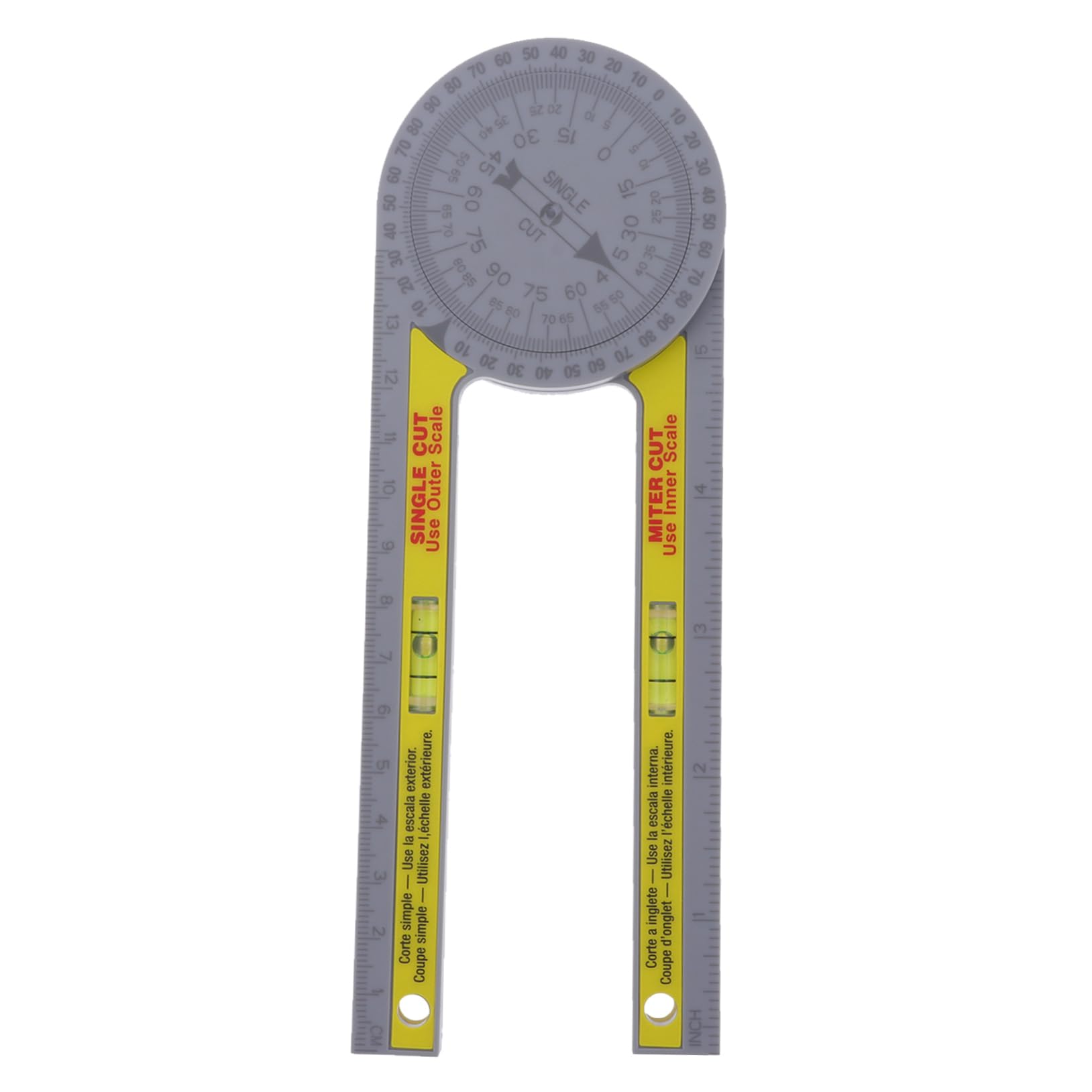 HOLIDYOYO 360° Plastic Miter Protractor Angle Ruler for Woodworking Miter Gauge Angle Measuring Ruler Carpentry Tool