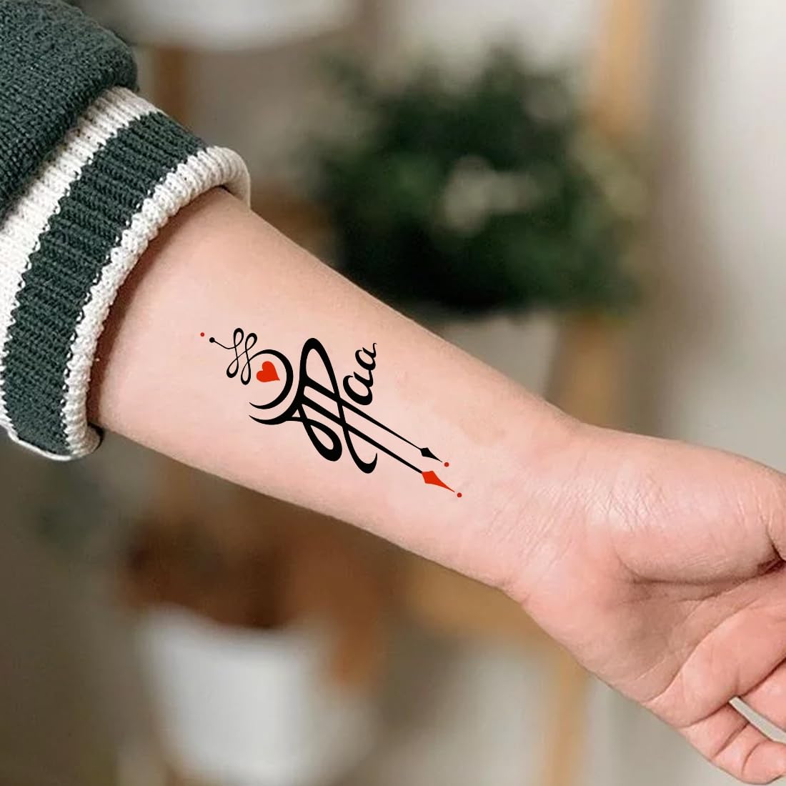 Temporary Tattoowala Maa Paa Mom Dad Heart Tattoo Temporary Tattoo Sticker For Kids, Multicolor, Waterproof 1