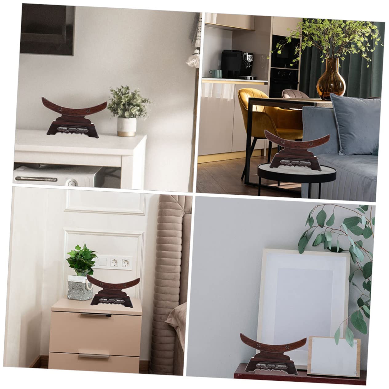 Cabilock Présentoir Style Unique et Atmosphère Artistique en Bois Rouge pour Couteaux de Collection Support Pratique et Décoration Intérieure