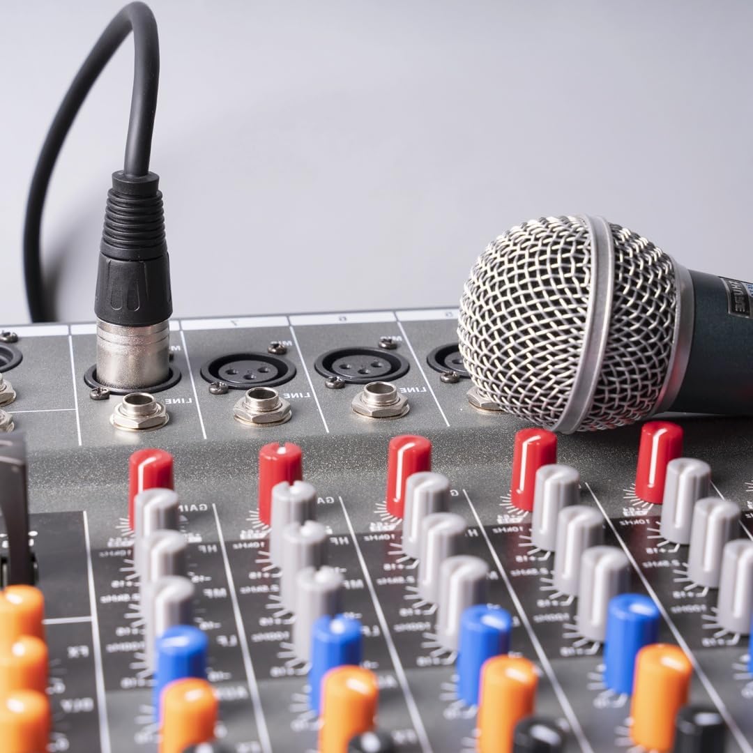 3-pinowe złącze XLR, kabel mikrofonowy, zbalansowane złącza męskie na żeńskie do interfejsu audio (10 metrów)