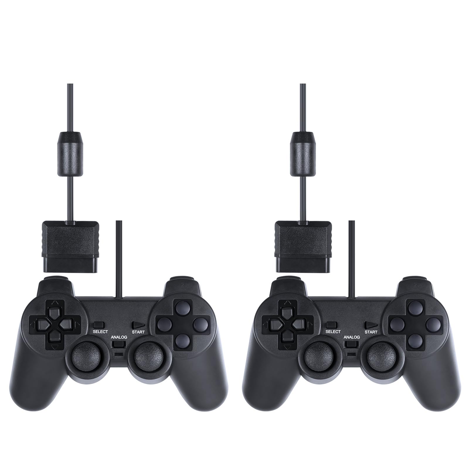 HaoYiShang 2er Set Dual-Vibration For PS2 PS1 Controller Wired Gamepad kompatibel controll für Sony Konsole Videospiel