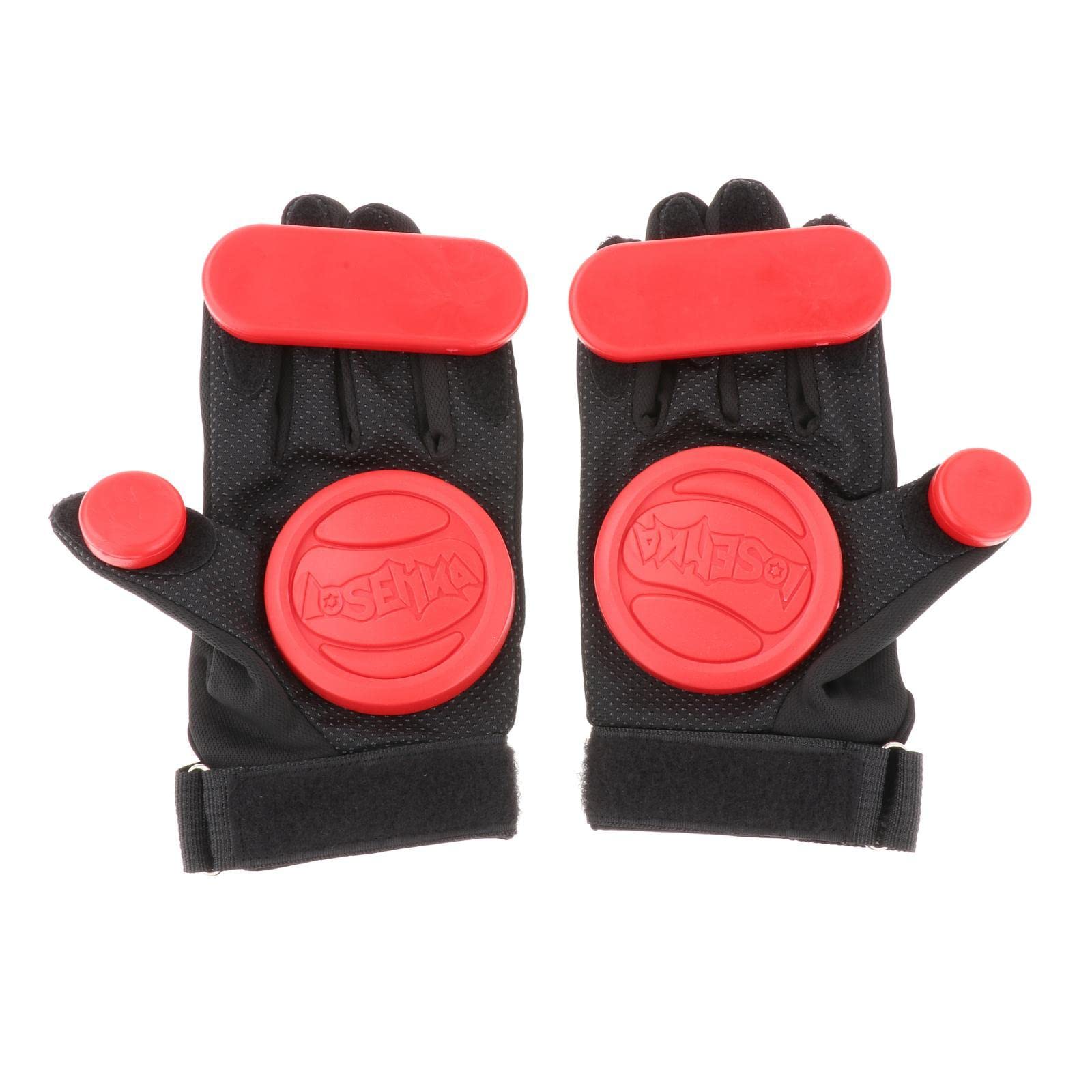 Oshhni Gants Skateboard avec Mousse Protectrice Armature Cuir Ajustement Grâce à Ventilation Optimale Adaptés à la Pratique du Skate Descente Danse