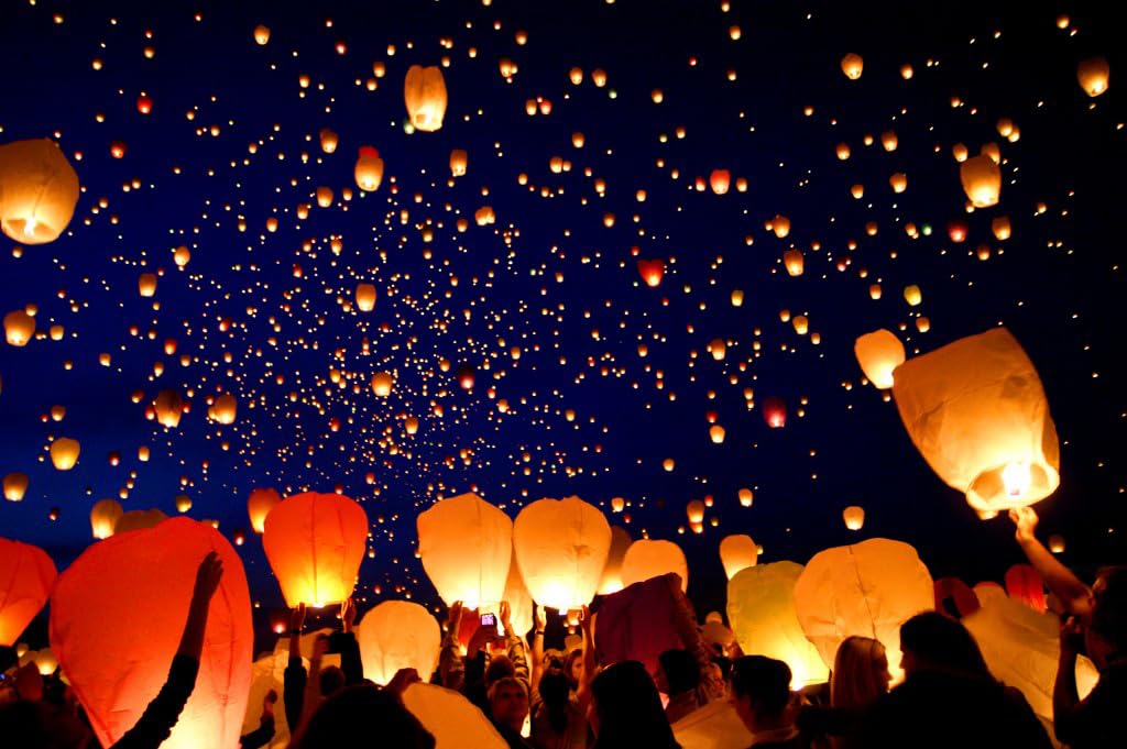 Photo 1 of 9 Pcs Colorful Paper Lanterns , Great for Holiday Parties and Family Gatherings