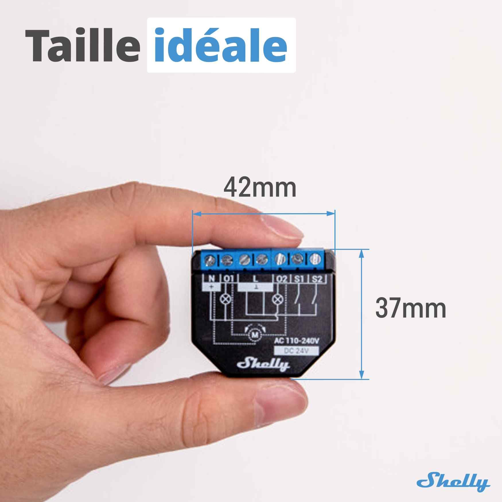 Shelly Plus 2PM | Relais interrupteur connecté | Commande volet roulant - 16A | 2 Canaux & Plus 1PM | Relais interrupteur connecté avec compteur de consommation d'énergie