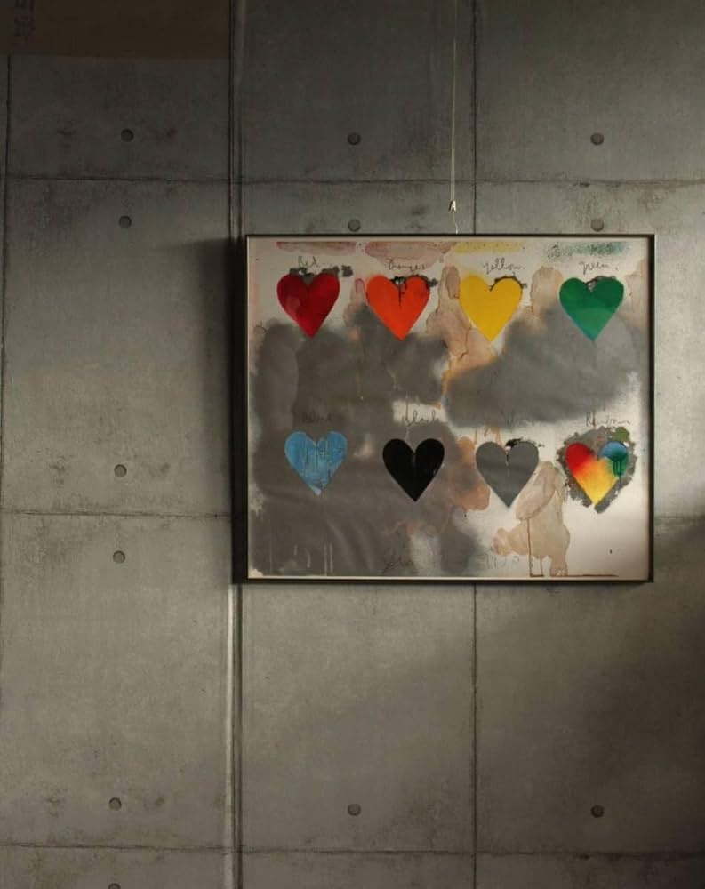 ジムダイン 8hearts オフセットシルクスクリーン ポスター Amazon.co.jp: Jim Dine ジムダイン 8hearts オフセットかシルク