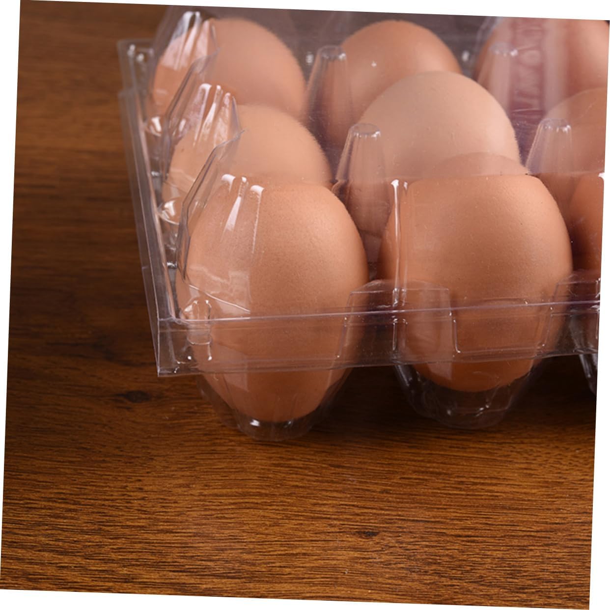 60 Pcs 12 Egg Carrier Egg Tray Holder Egg Container Egg Tray for Fridge Egg Storage Container Egg Fridge Storage Organizer Egg Storage Organizer Thicken Bottom Bracket