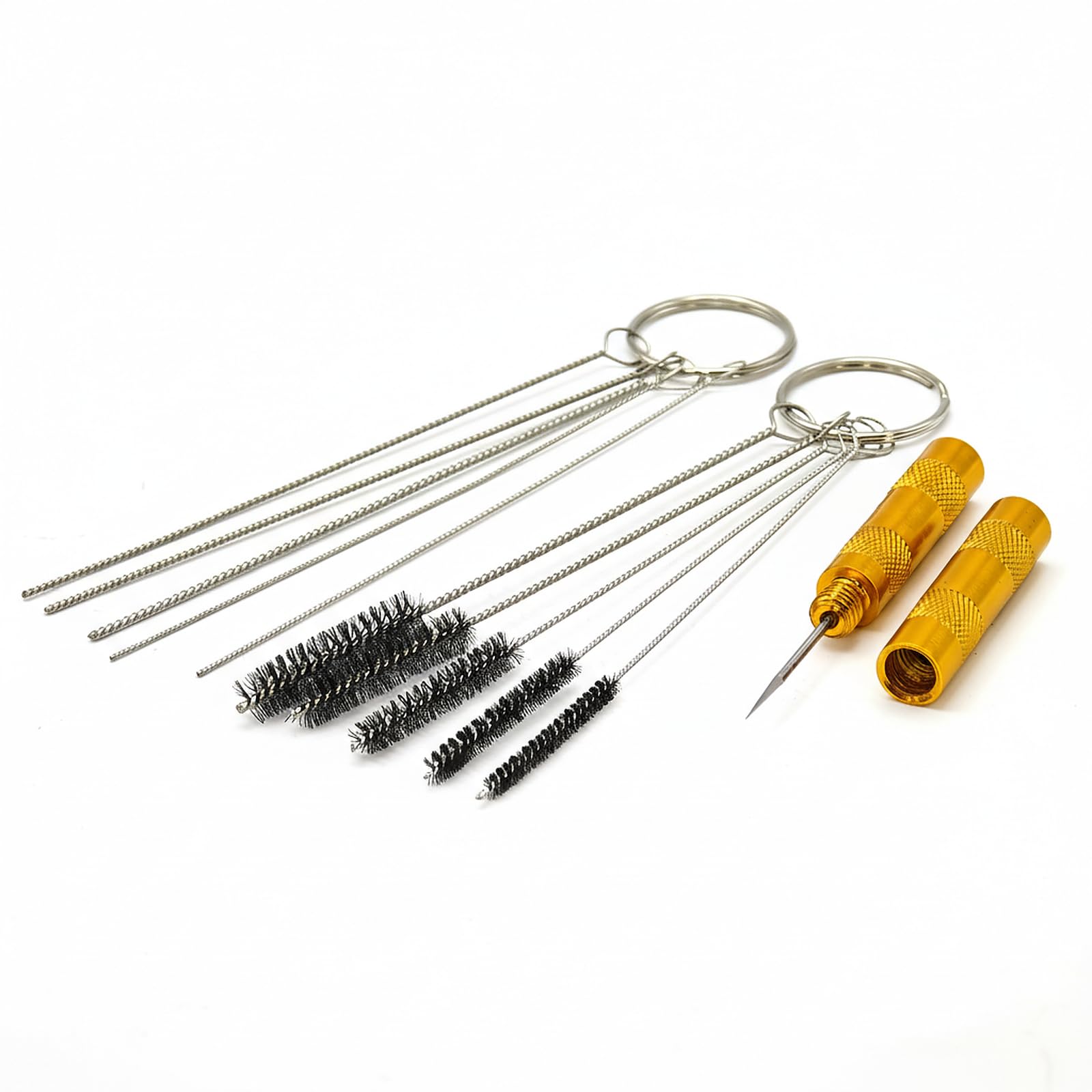 Elenviorina Silver 11Pcs Car Windscreen Washer Jet Cleaning Tool - Stainless Steel Nozzle Needle And Brush Set - Adjustable Washer Nozzle Cleaner For Vehicles