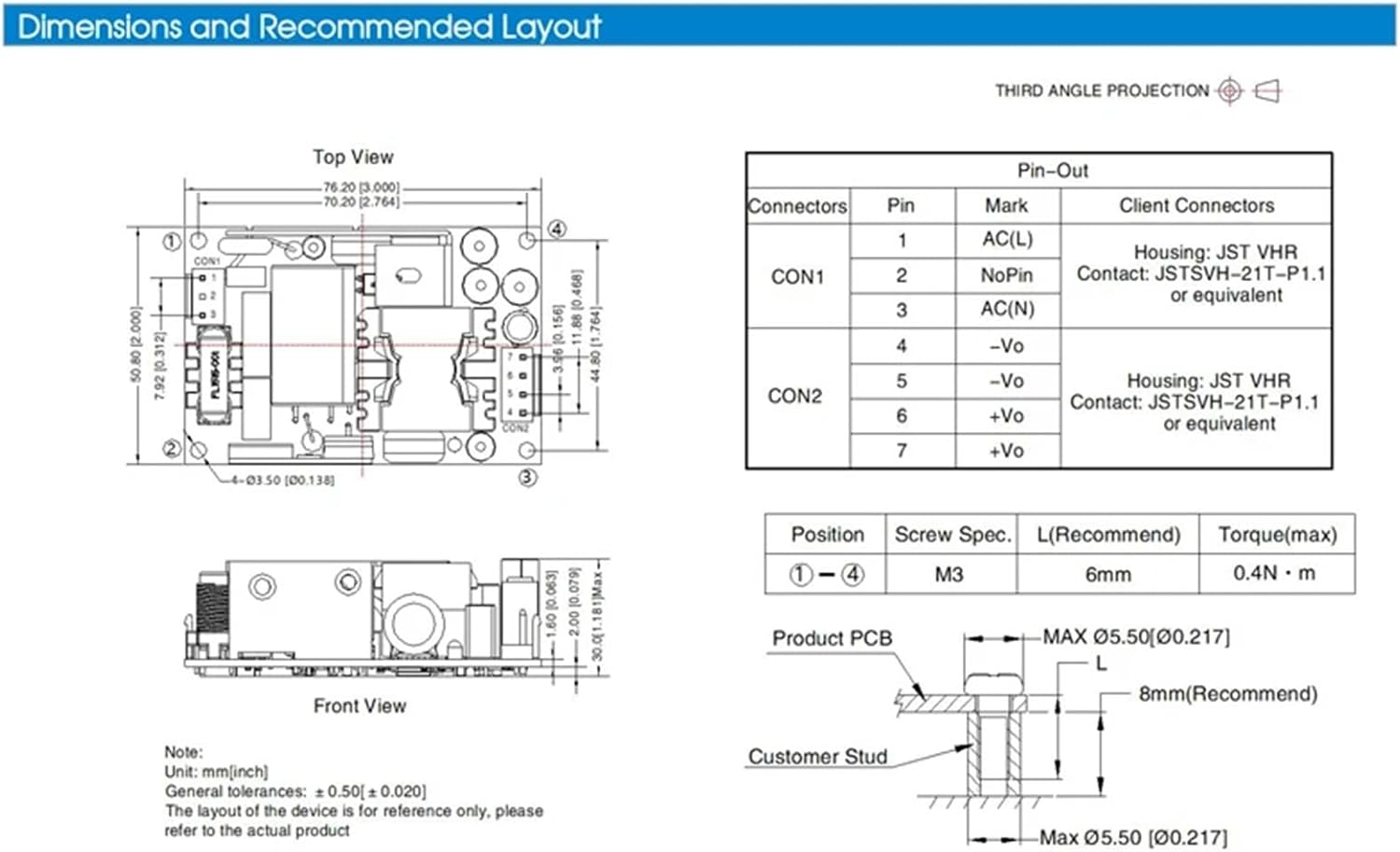1Pcs AC/DC Converter LO65-10Bxx Series 65W, AC-DC Converter | LO65-10B05