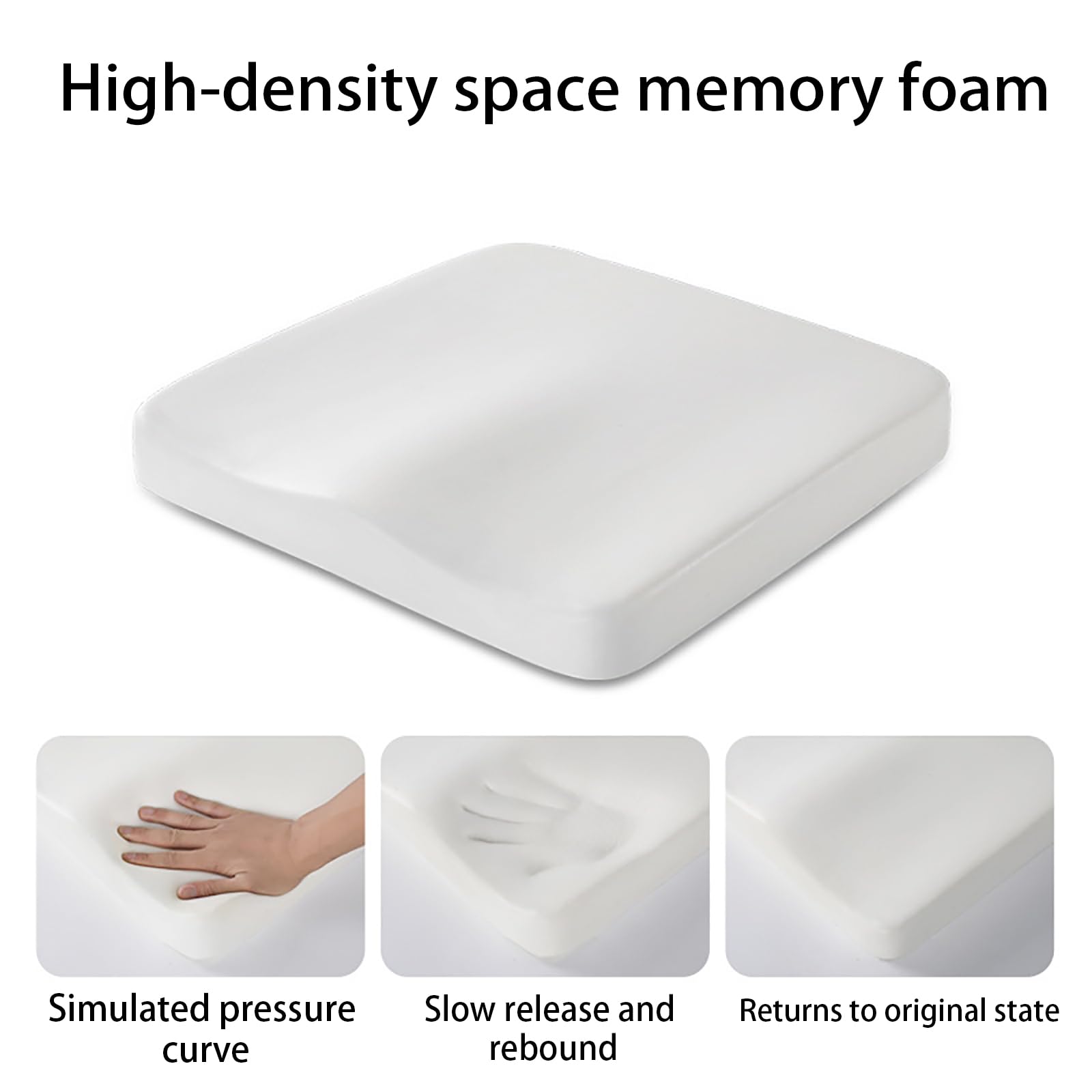 Cuscino in memory foam per coccige e sciatica, per alleviare il dolore, ergonomico, per sedie da ufficio, auto, sedie a rotelle, comodo e di supporto, marrone, 40 x 40 x 5,5 cm