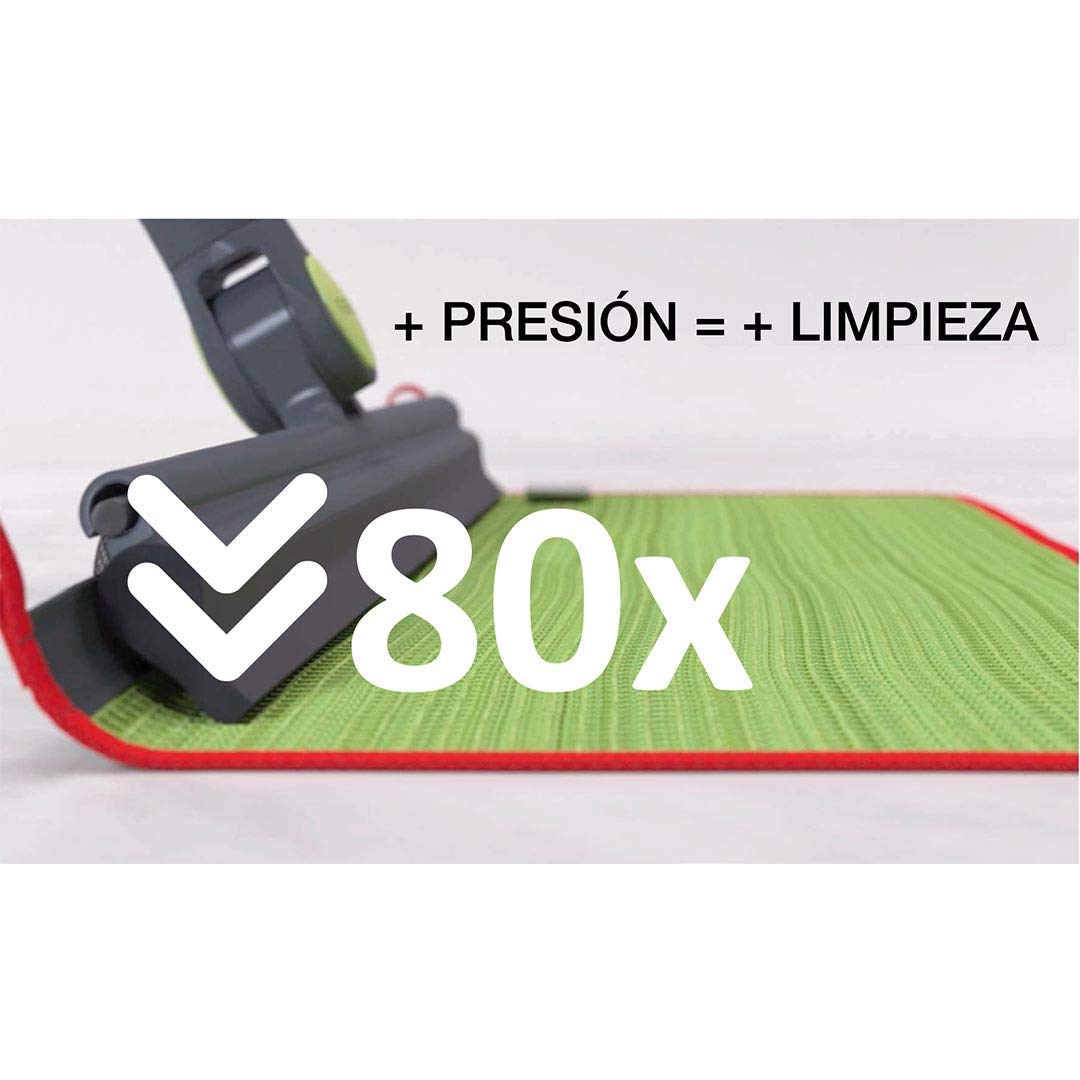 Kit Rekola Reflex, Palo telescópico, mopa H con Mayor Capacidad de Recoger Suciedad y mopa S para Suelos Antideslizantes