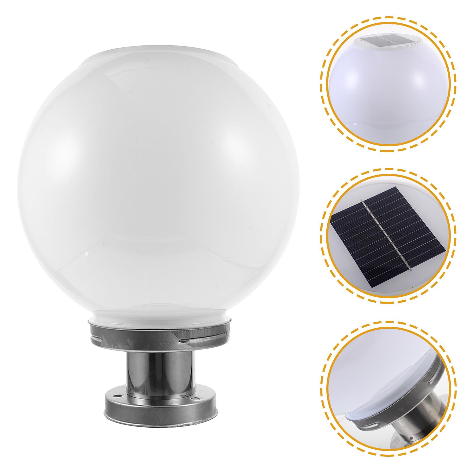 Lámpara Solar de Bola de Color Claro para Exteriores Protección, Luz Ambiental para Pared y Jardín, Fabricada en Plástico Resistente para Iluminación Saludable