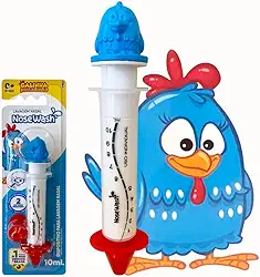 Seringa de Lavagem Nasal NoseWash para Bebês e Crianças, Limpador de Nariz, Alivia Alergias e Congestão Nasal - Galinha Pintadinha 10ml