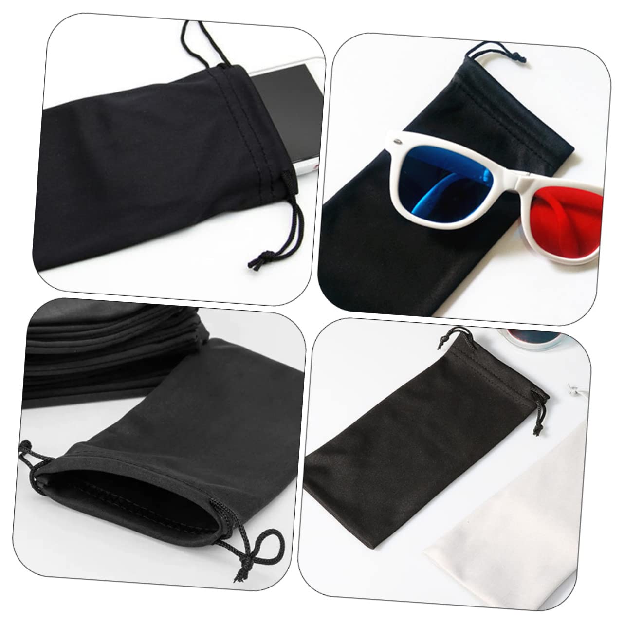 Abaodam 75pièces Pochette De Rangement pour Lunettes De Ski Lot Cordon Résistants Aux Rayures pour Masques De Ski Et Accessoires De Lunettes Pratique Et Compact