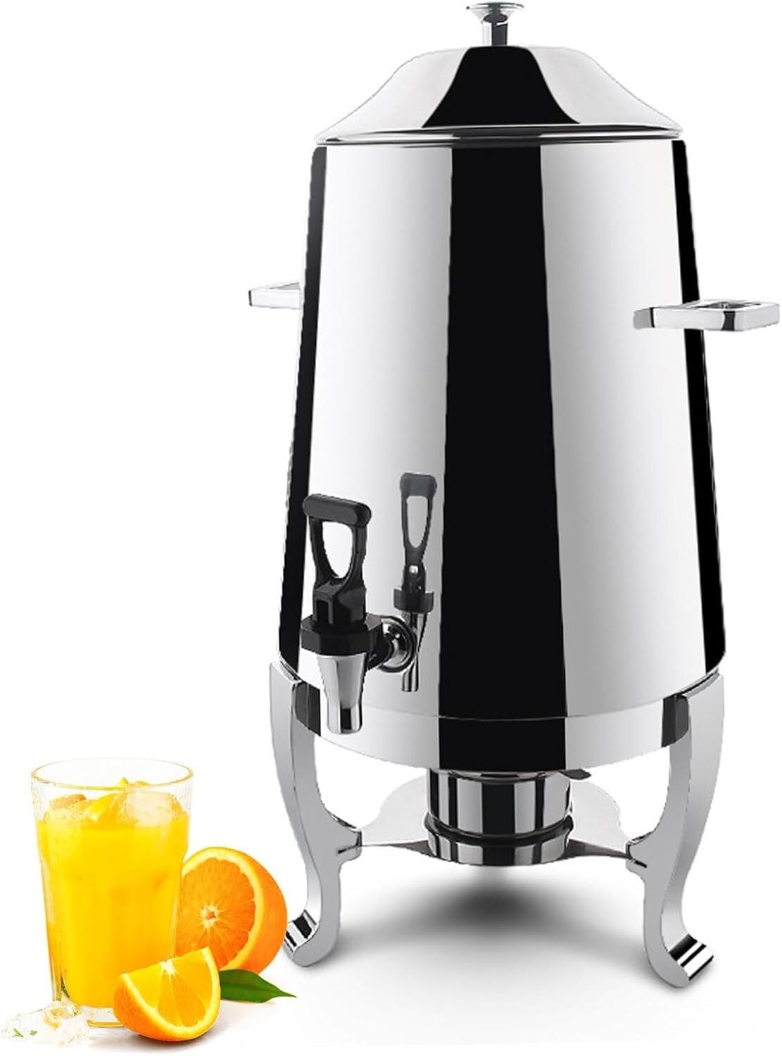 HCZKIUJY Stainless Steel Hot Beverage Dispenser 3.5 Gallon Coffee Urn Juice Dispenser Drink Dispenser with Spigot for Parties Catering Commercial Home (Silver 13L)