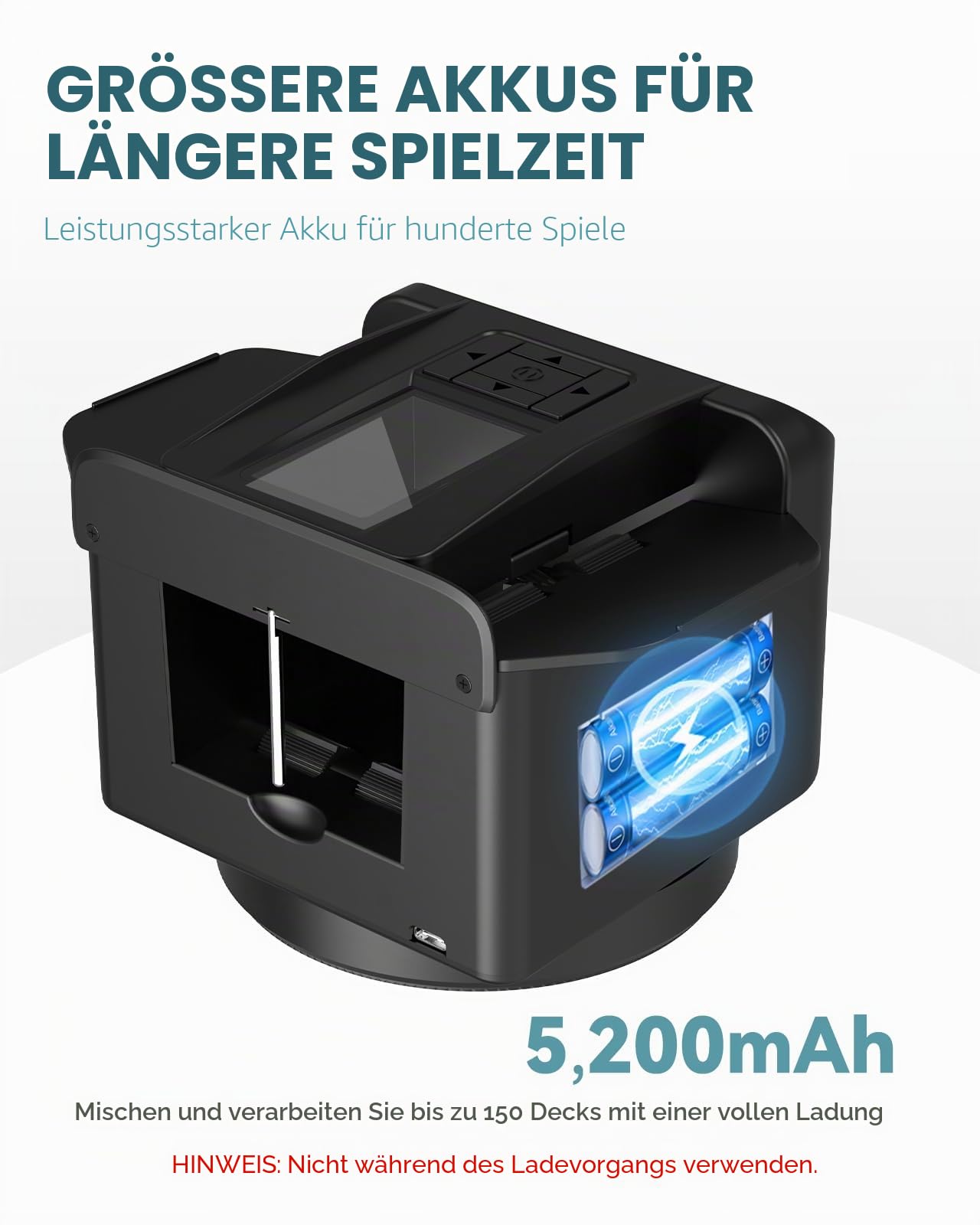 KPAW Automatischer Kartenmischer und Austeiler 360° Drehung für 1–2 Decks 4 Fernbedienungen Wiederaufladbar Leise Poker