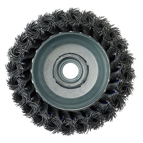 Image of Mercer Industries 189030 - 4 inch x 5 /8 inch-11 Knot Cup Brush, .020 Carbon Steel Wire