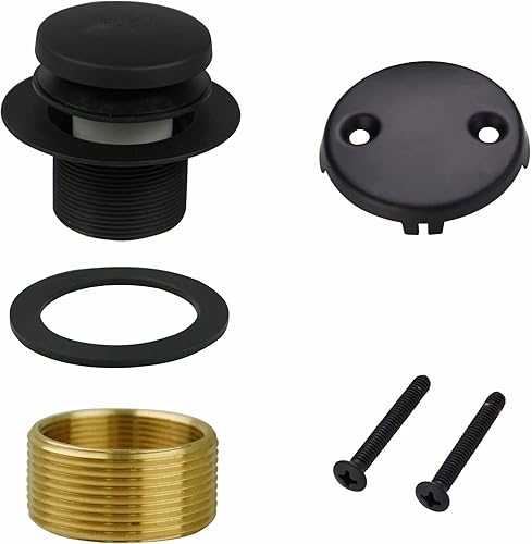 Miniatura 7 de Drenaje de Bañera de Bronce Tip-Toe de Un Solo Orificio, Kit de Conversión de Conjunto de Moldura de Drenaje de Bañera Welsan, Kit de Moldura