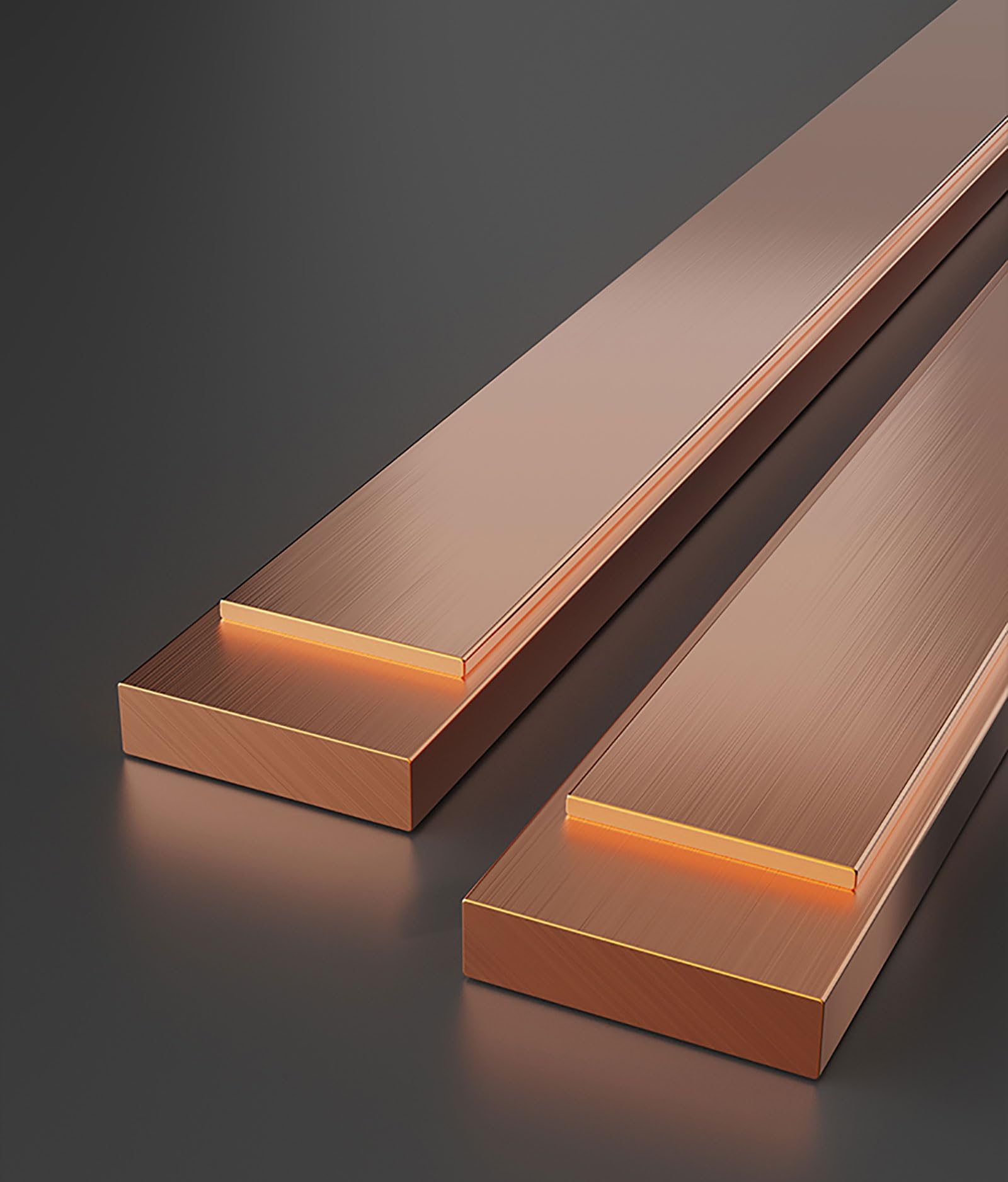 COYOUCO Copper Flat Bar,500Mm Length,5Mm Width,0.05-0.5Mm Thickness, for Crafts, Repairs, Electrical,0.1mm