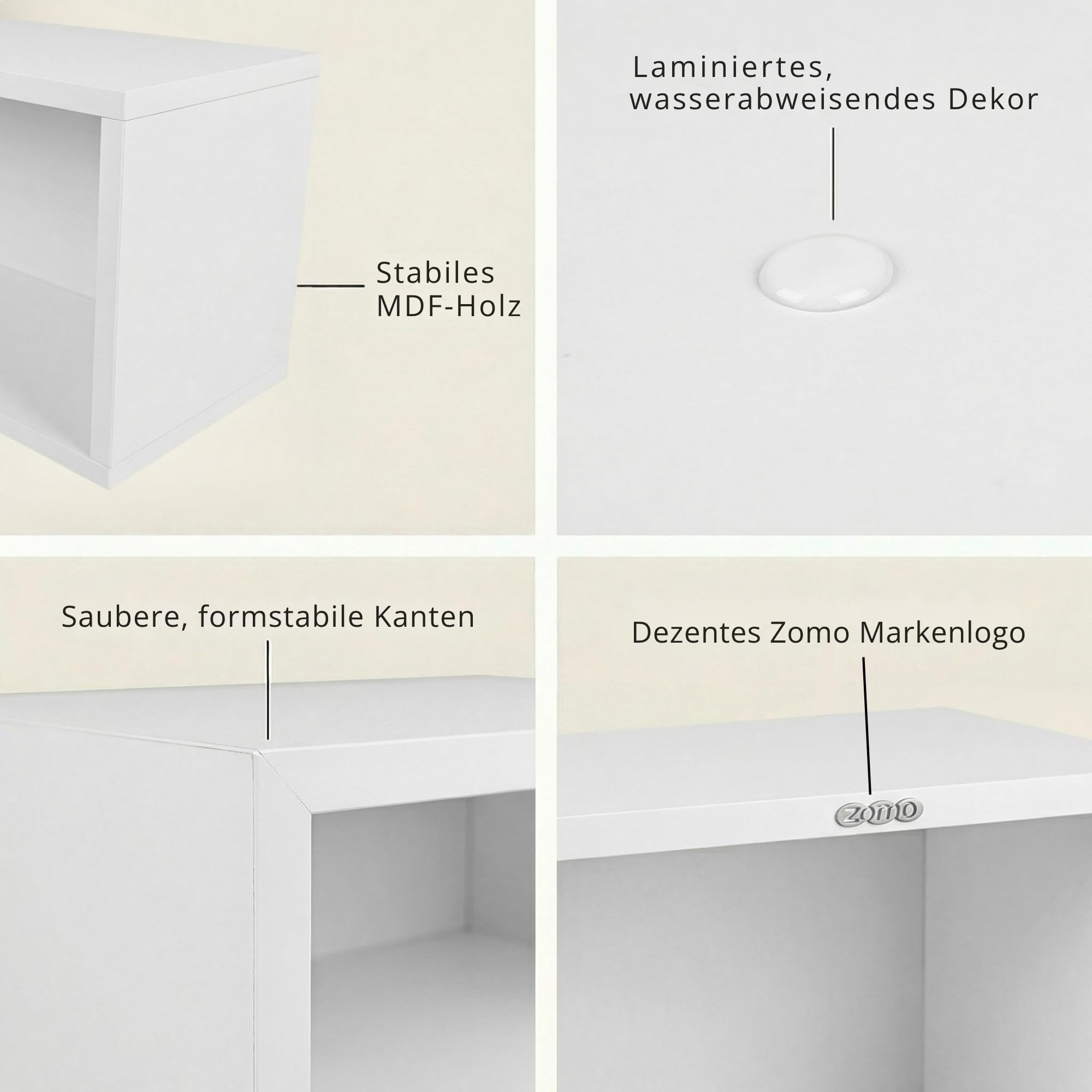 Mobiletto Per Vinili 7" Zomo Vs-Box 7/100 Bianco