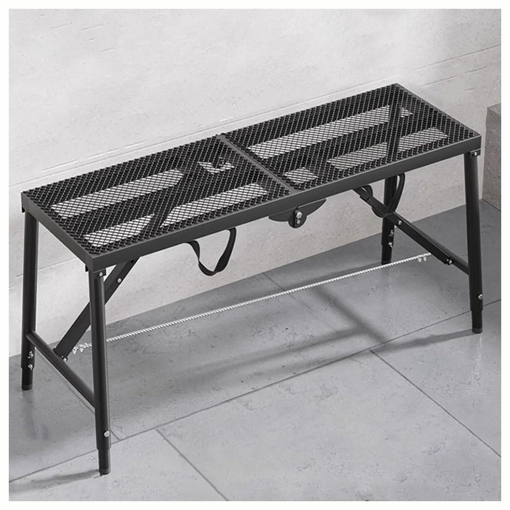 Andamio portátil ligero y resistente de 150x40 cm con escalera de trabajo plegable integrada