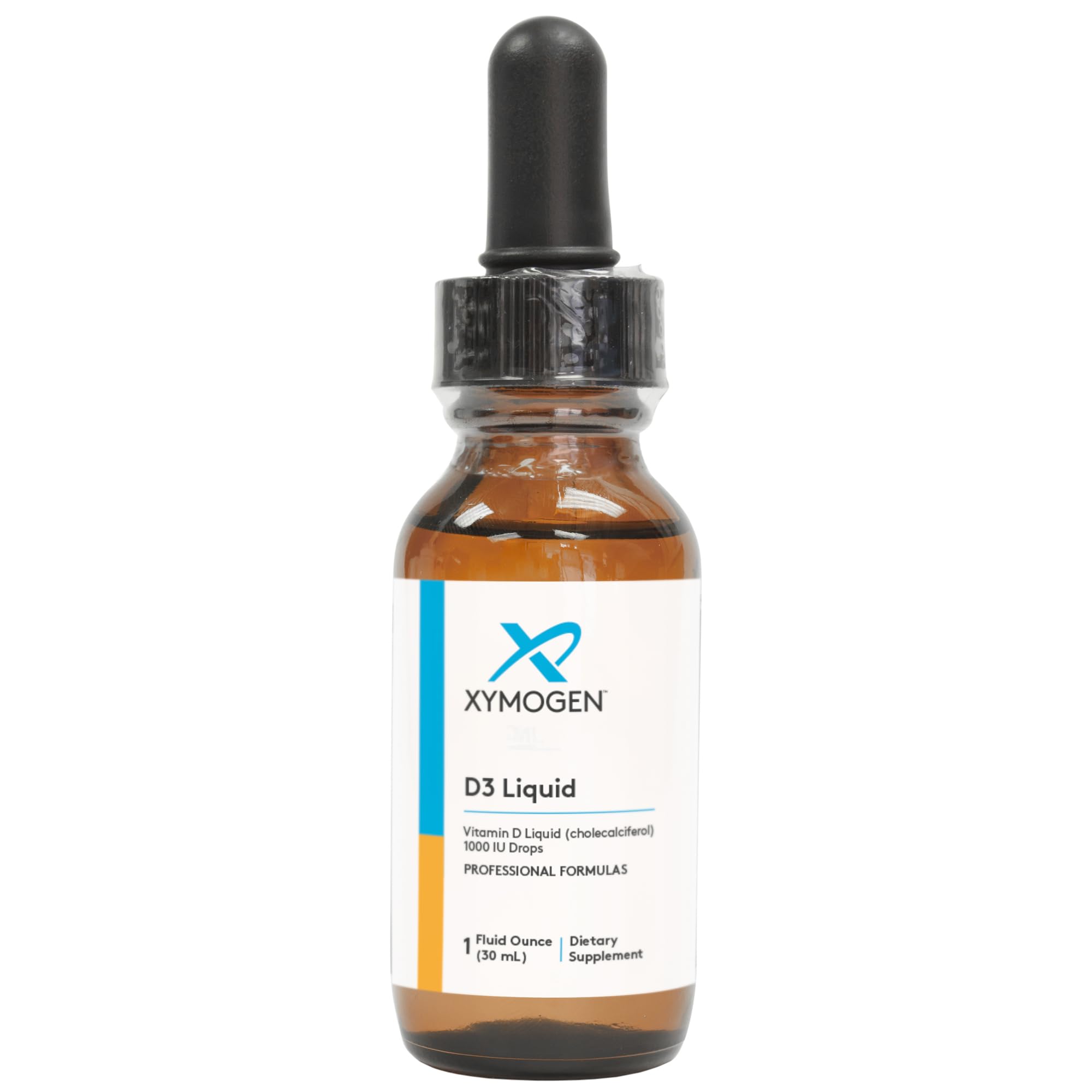 XYMOGEN D3 Liquid - Liquid Vitamin D Drops with Vitamin D3 to Support Immune Health, Bone + Heart Health - 1000 IU VIT D per Drop - Micro-Emulsified for Enhanced Absorption (1 fl oz)