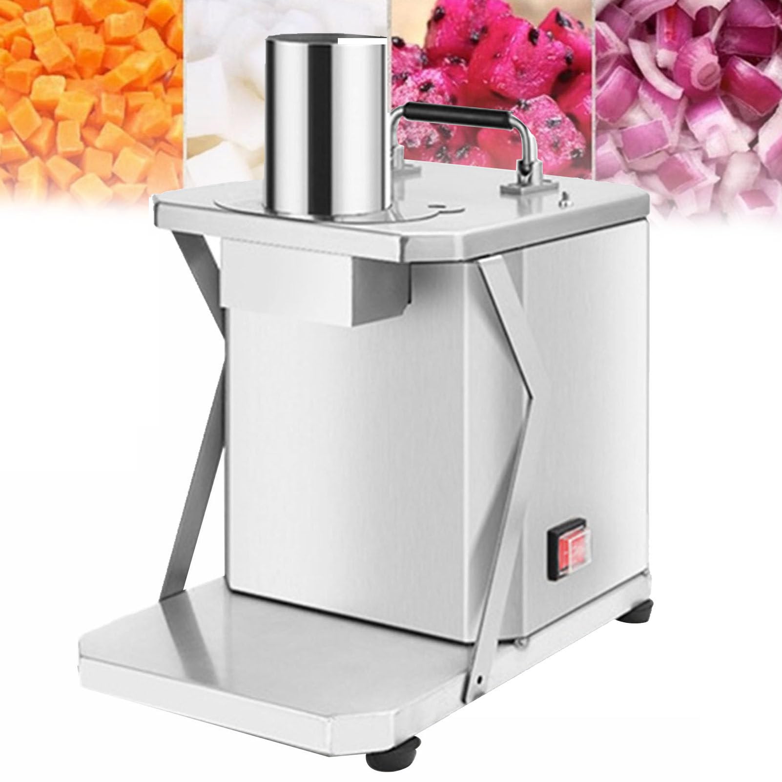 AYCDL Commercial Vegetable Dicer Electric Vegetable Dicer Shredder Automatic Potato Onion Carrot Dicing Cube Cutting Machine Vegetable for Commercial,8mm,8mm