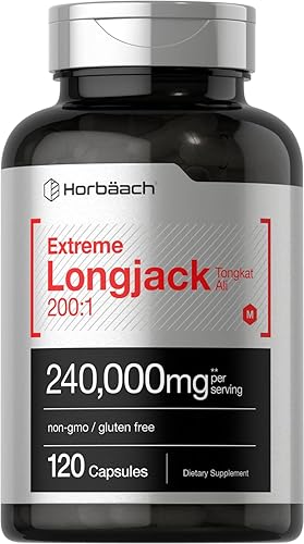Horbäach - Longjack Tongkat Ali | 120 cápsulas | Suplemento de rendimiento masculino extremo | Fórmula de extracto de hierbas súper concentrado |