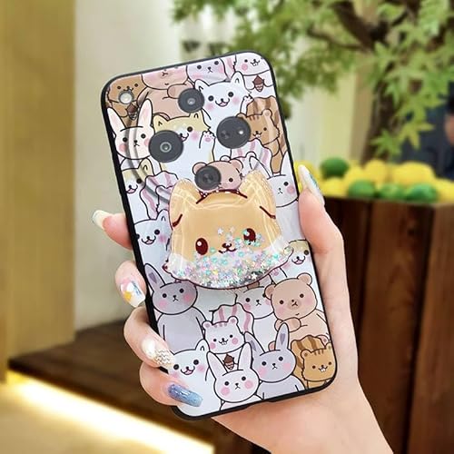 Phone Case Compatible with ZTE Nubia P9 Pro 5G/Optus X Pro 2 5G, Cartoon Skin feel silicone Anti-knock Kickstand cute Soft Case 