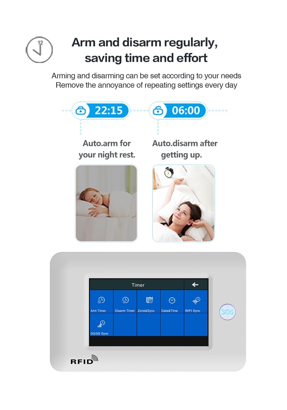 Sistemi Allarme Casa Di Allarme WiFi GSM Con Sensore Movimento RFID Card Security Antifurto App Smart Life(B.)