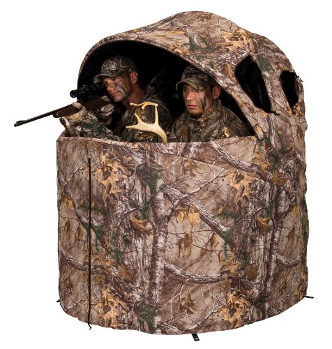 Ameristep Deluxe Two Person Tent Chair Hunting Blind, Realtree Xtra