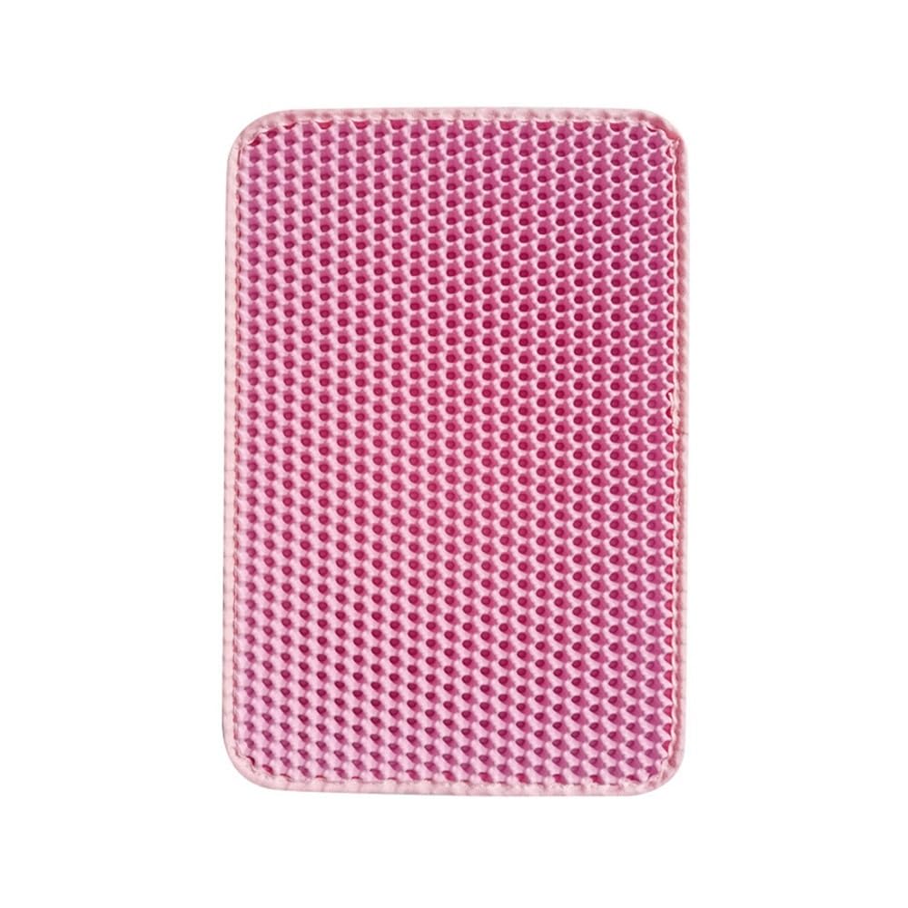 Colorful Cat Litter Mat Pet Toilet Trapping Double Layer Cats Box Pad Product(Pink,40x50cm)