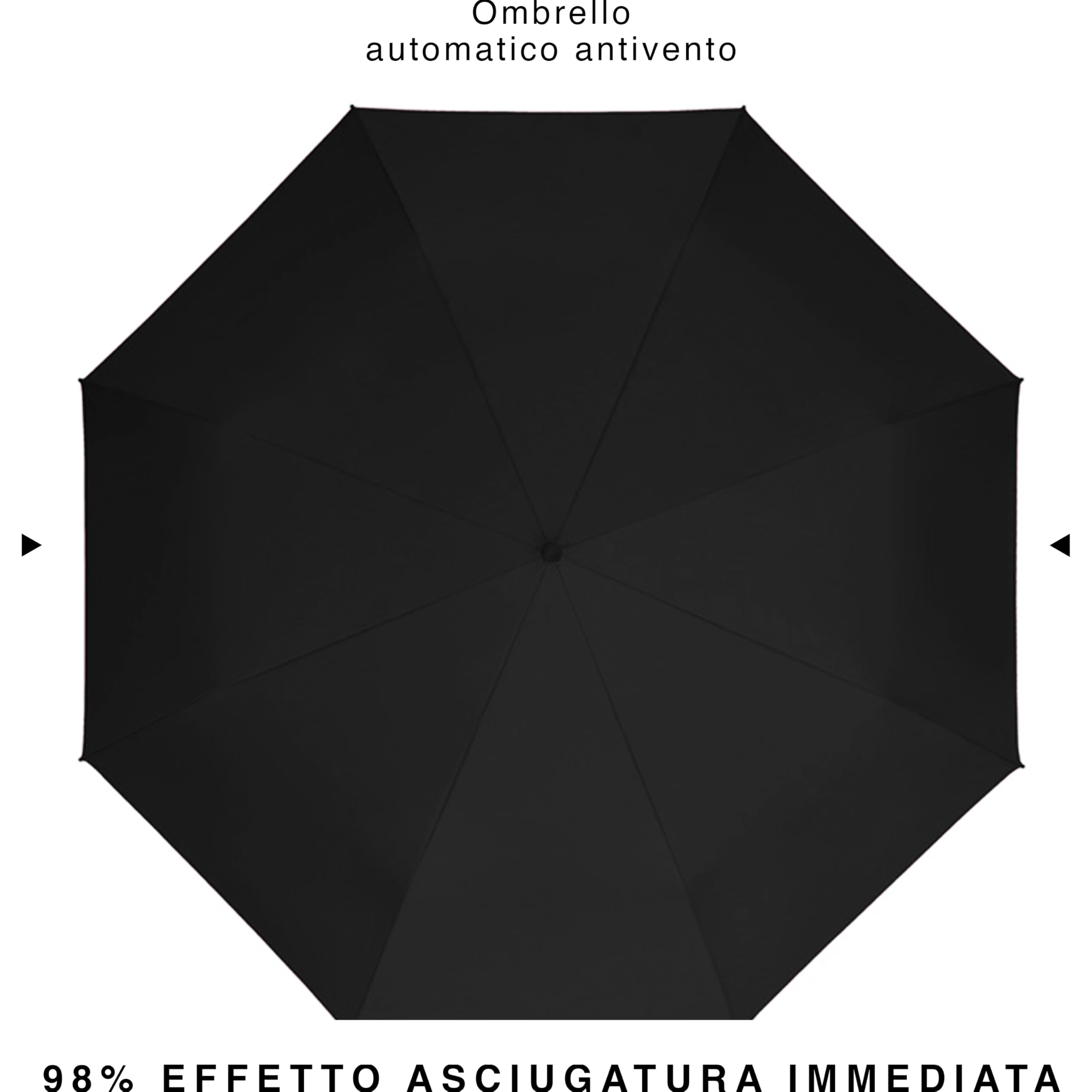 Ambra UV: ombrello automatico con protezione UV. Ombrello tascabile antivento per pioggia e sole.